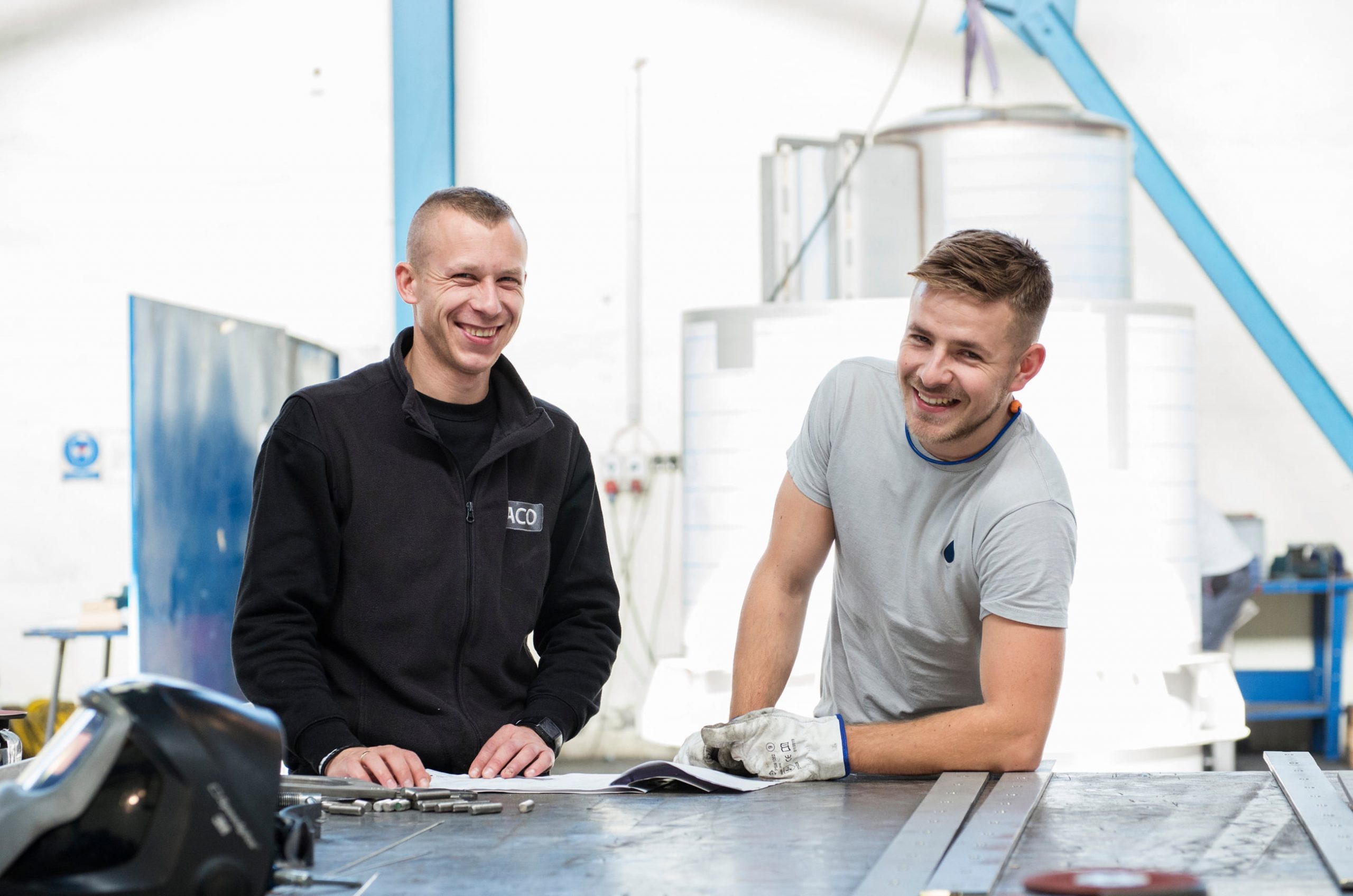 Smiling workers